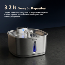 AI Cat Hydra Metal Akıllı Su Pınarı