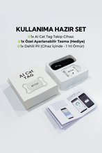 AI Cat Tag Akıllı Evcil Hayvan Takip Cihazı (Beyaz) – Su/ Toz Geçirmez (iOS/Android),Airtag