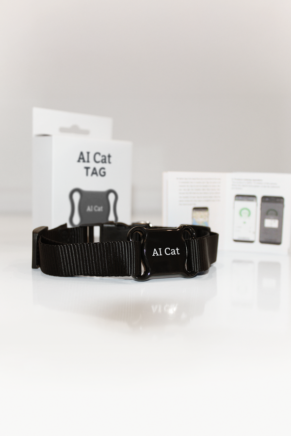 AI Cat Tag Akıllı Evcil Hayvan Takip Cihazı (Siyah) – Su/ Toz Geçirmez (iOS/Android),Airtag